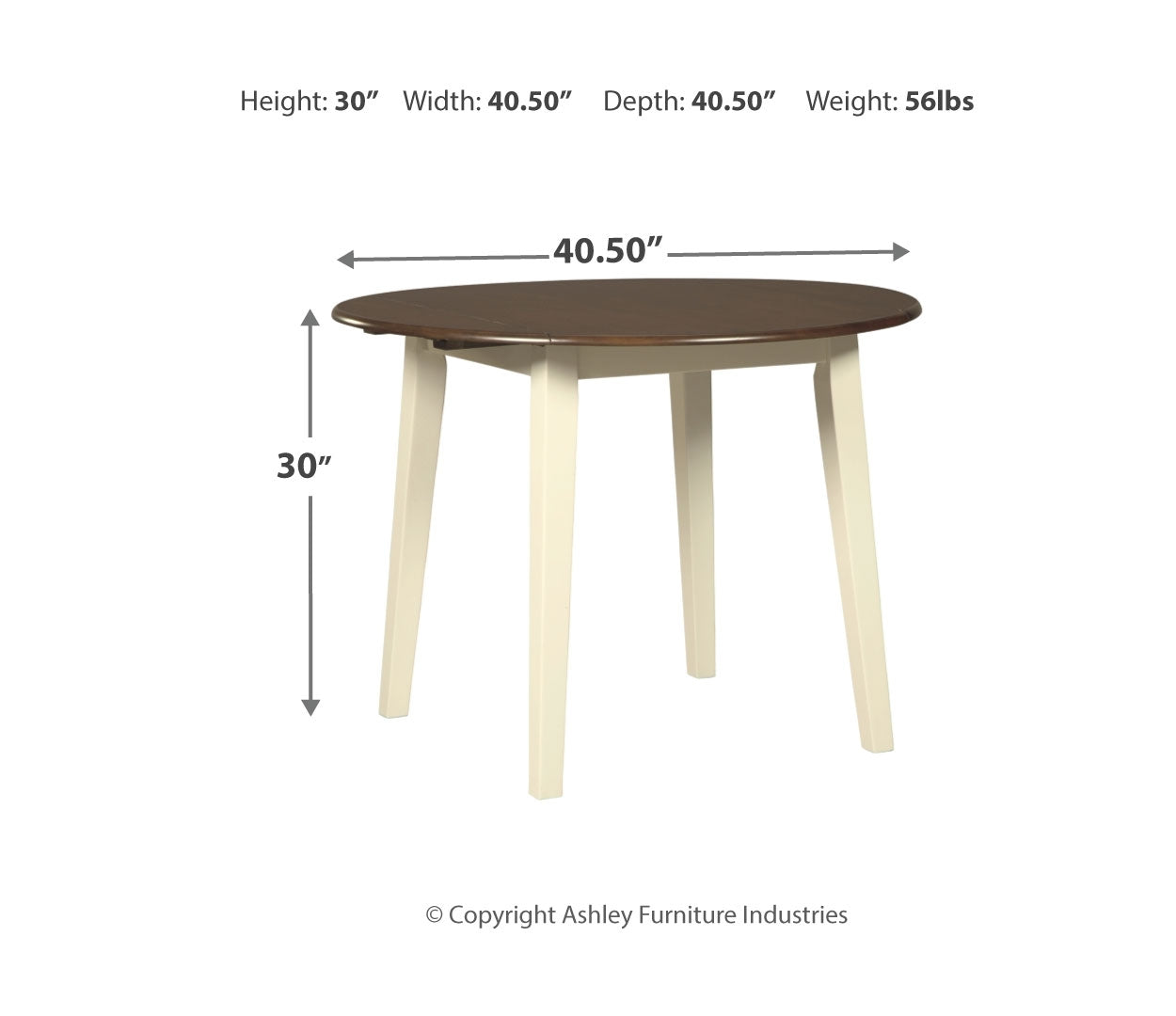 Woodanville Round DRM Drop Leaf Table