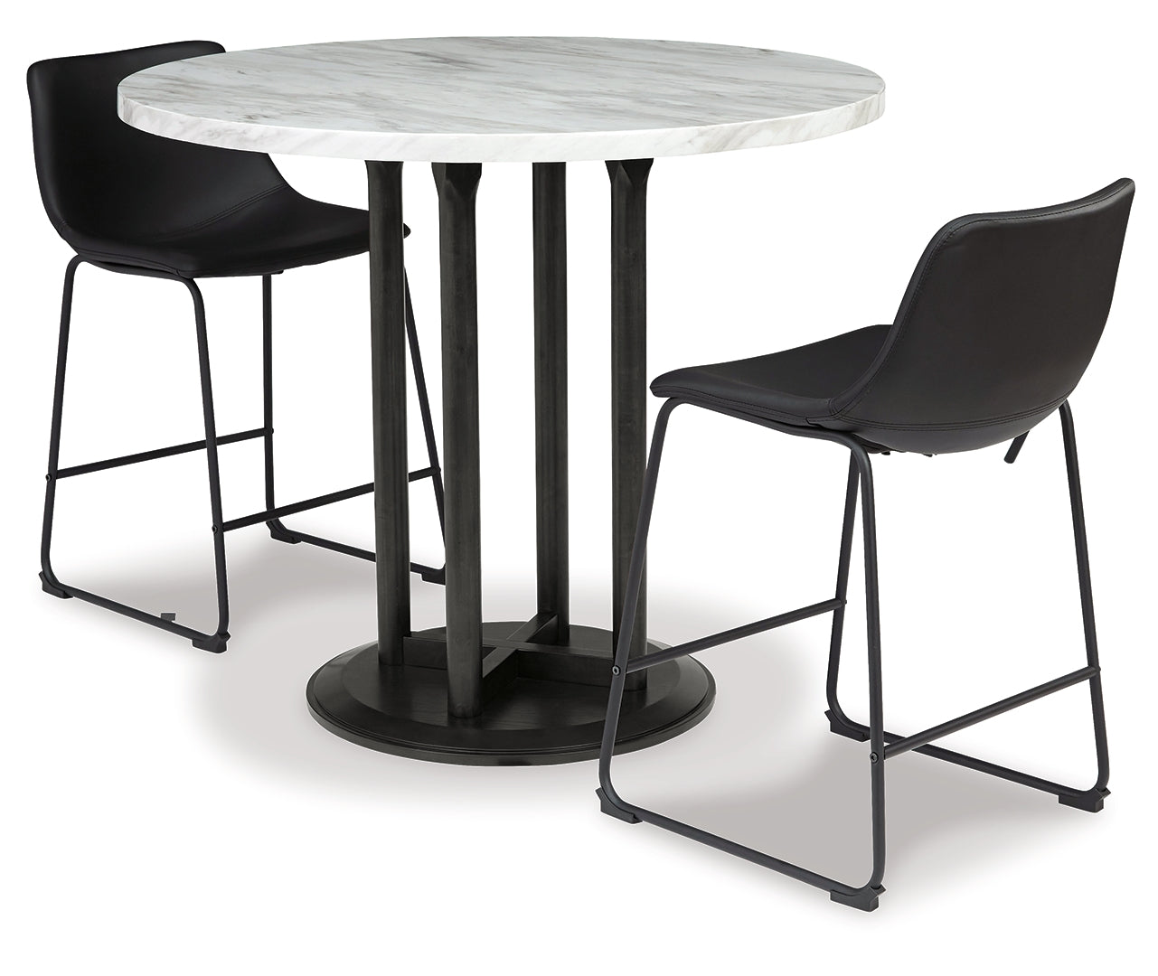 Centiar Counter Height Dining Table and 4 Barstools