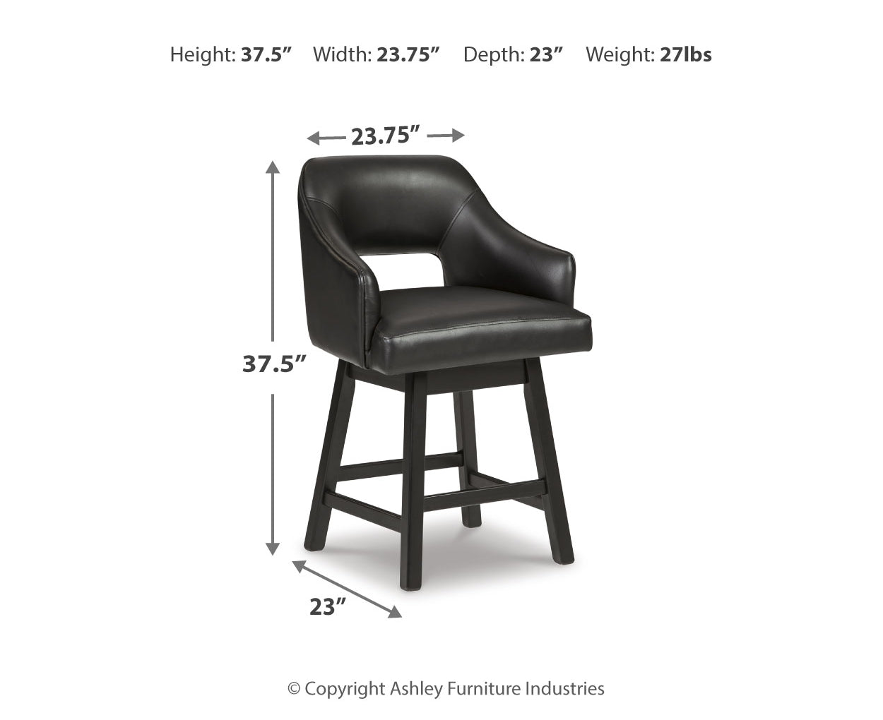 Tallenger Upholstered Swivel Barstool
