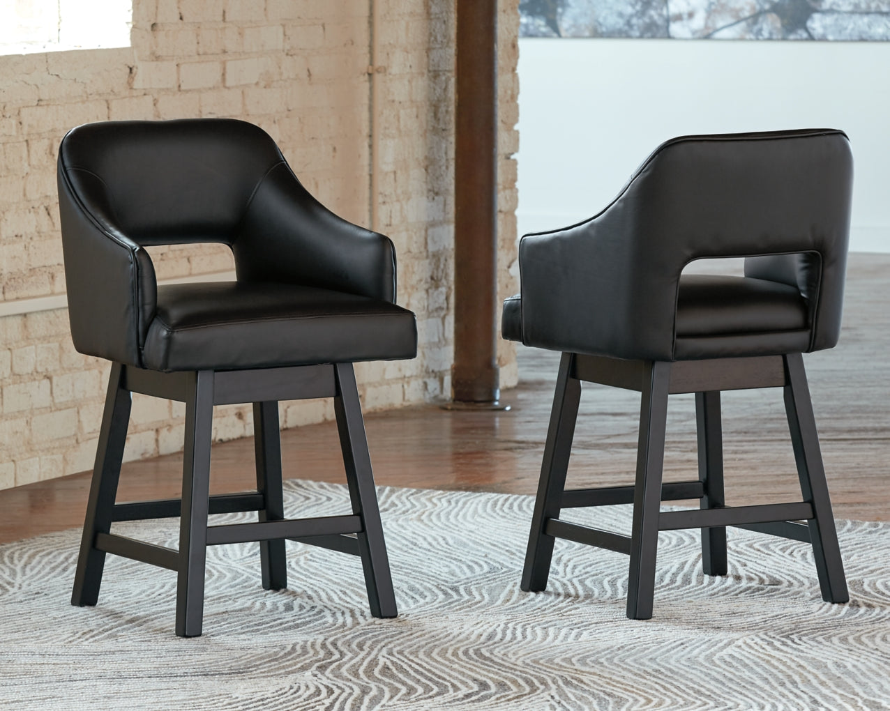 Tallenger Upholstered Swivel Barstool