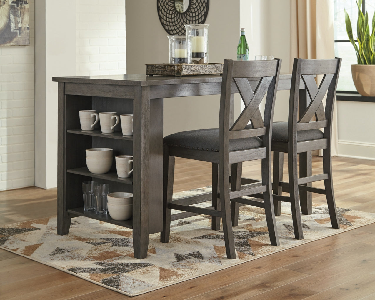 Caitbrook Counter Height Dining Table and Barstools