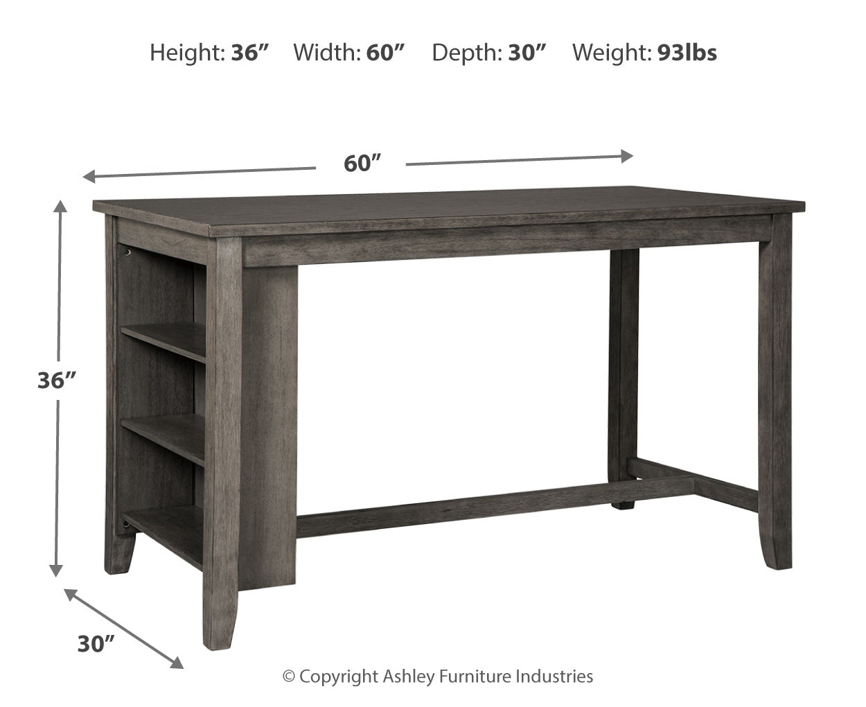 Caitbrook Counter Height Dining Table and Barstools