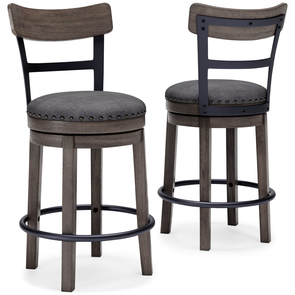 Caitbrook Upholstered Swivel Barstool