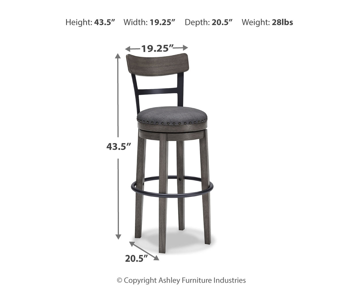 Caitbrook UPH Barstool(1/CN)