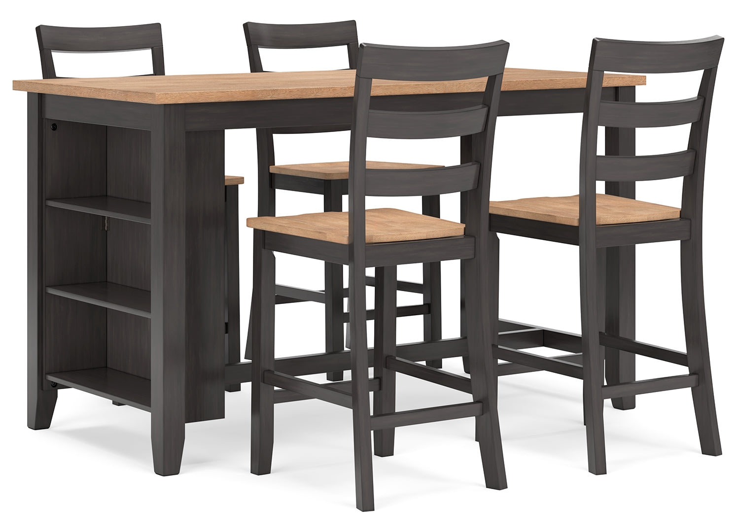 Gesthaven Counter Height Dining Table and 2 Barstools