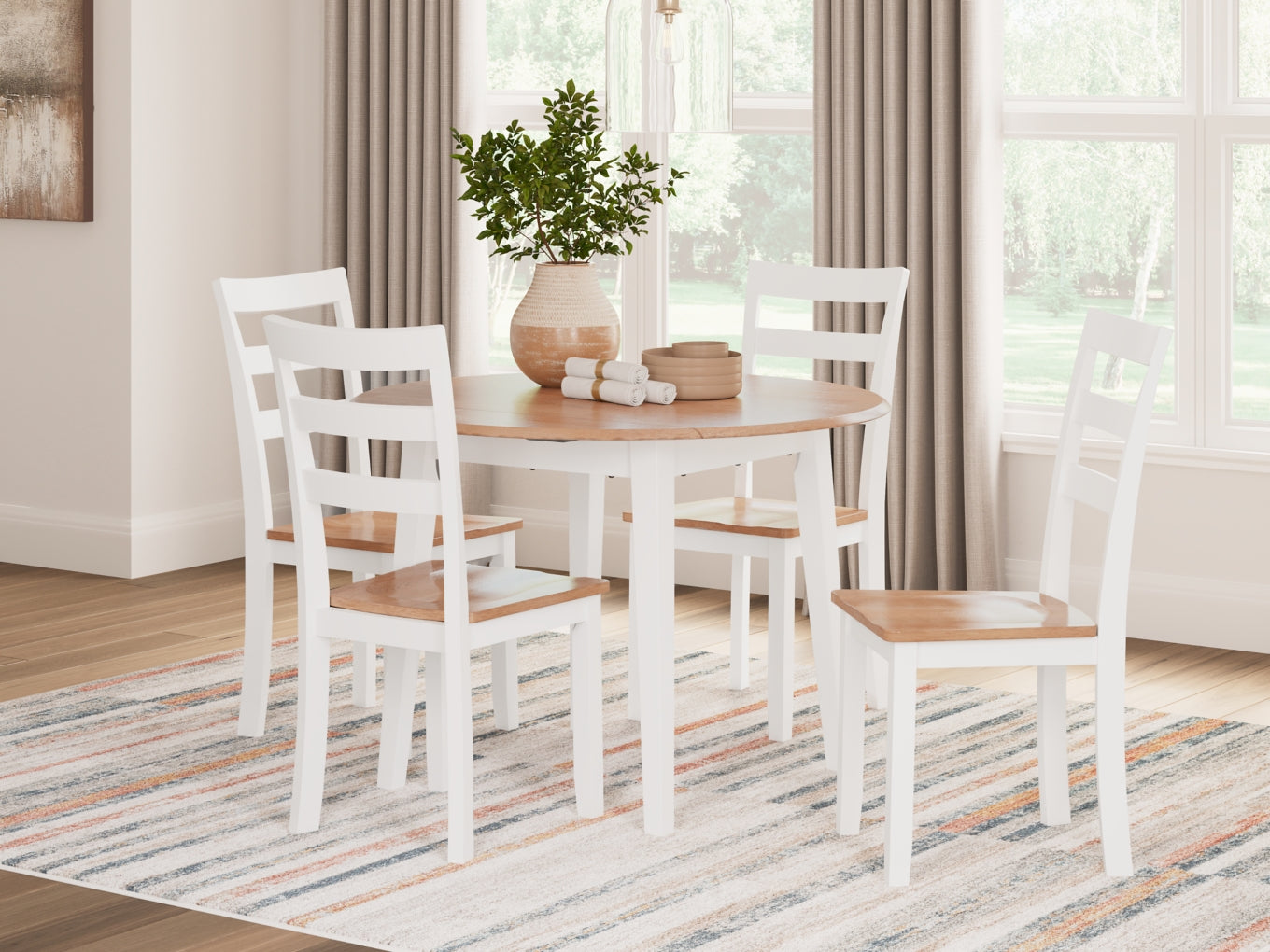 Gesthaven Round Dining Room Drop Leaf Table