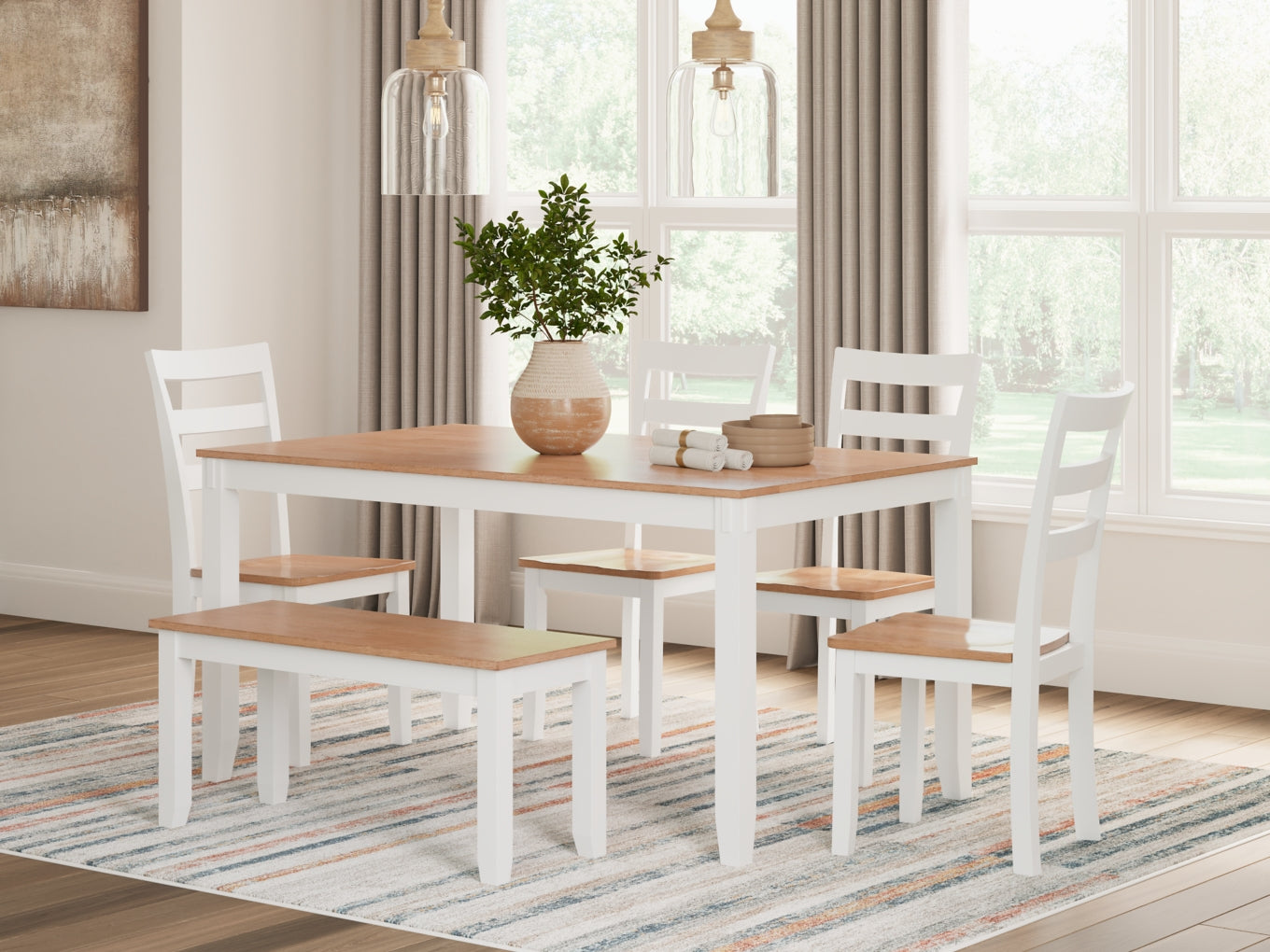 Gesthaven Dining Set (Up to 4 Barstools)