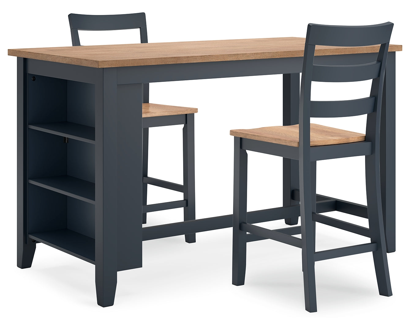 Gesthaven Counter Height Dining Table and 2 Barstools