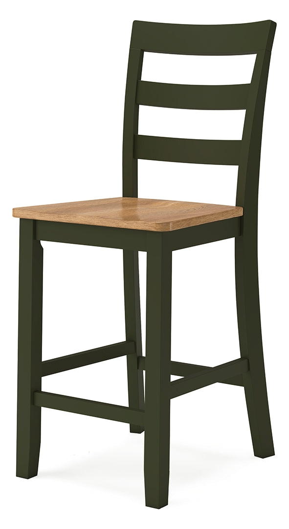 Gesthaven Counter Height Dining Table and 2 Barstools