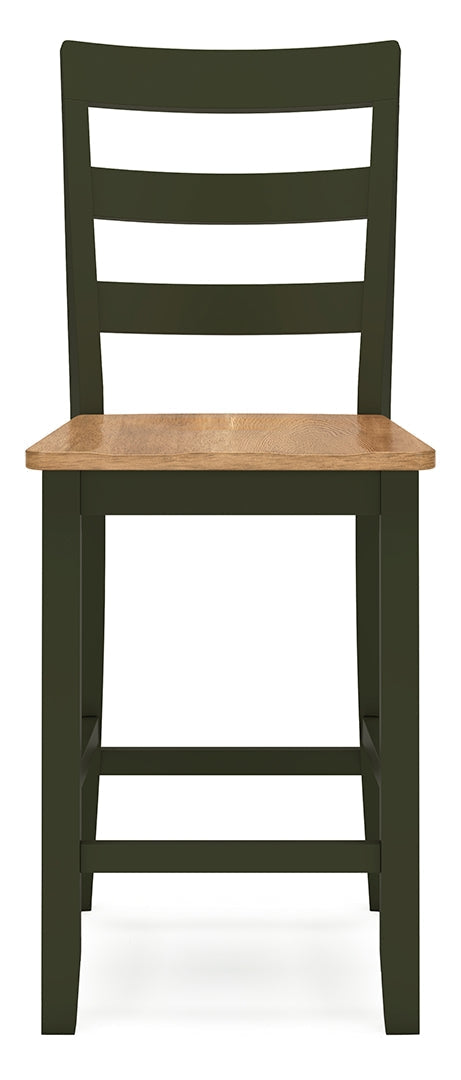 Gesthaven Counter Height Dining Table and 2 Barstools