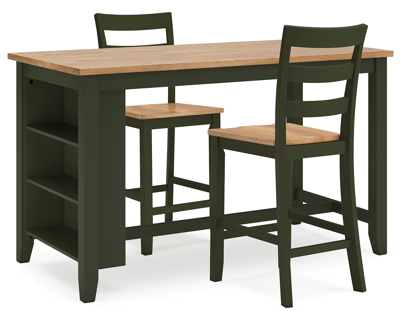 Gesthaven Counter Height Dining Table and 2 Barstools