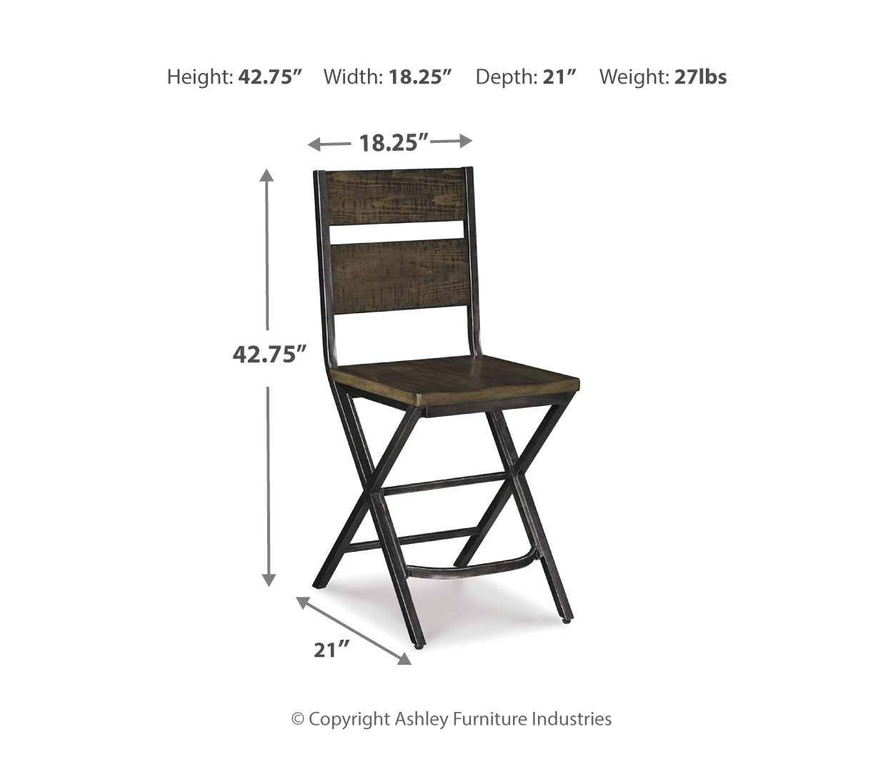 Kavara Counter Height Dining Table and 2 Barstools