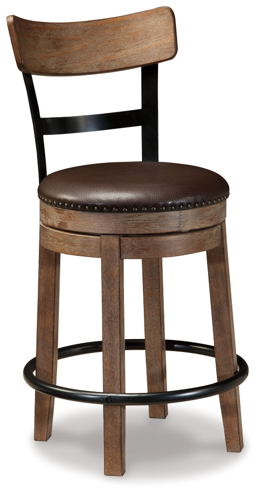 Pinnadel Upholstered Swivel Barstool