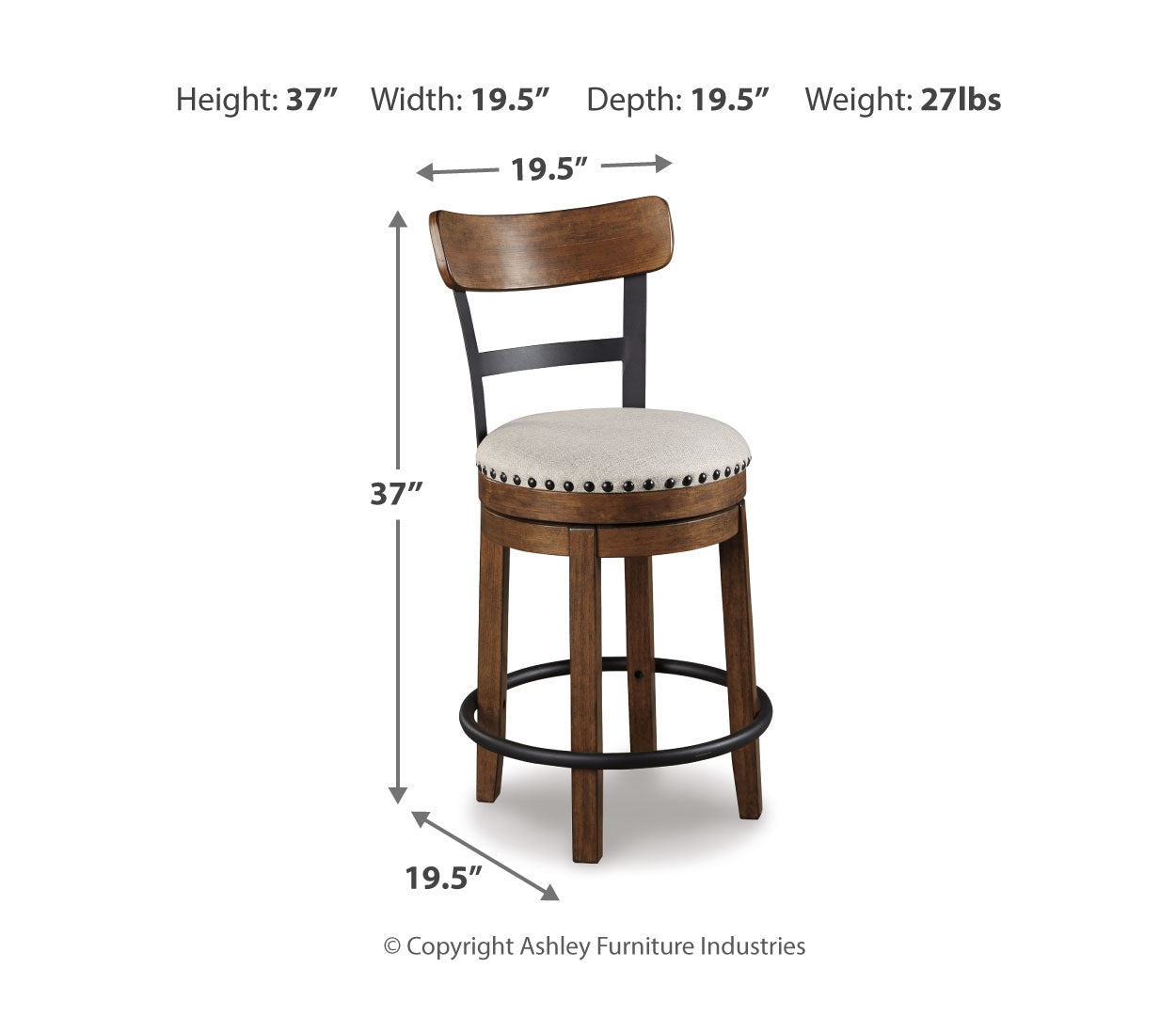 Valebeck Counter Height Dining Table and 4 Barstools