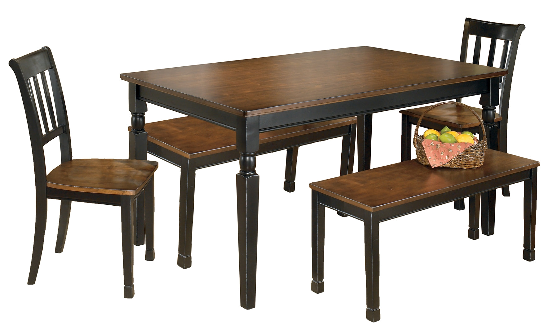 Owingsville Dining Table and 4 Chairs and Bench