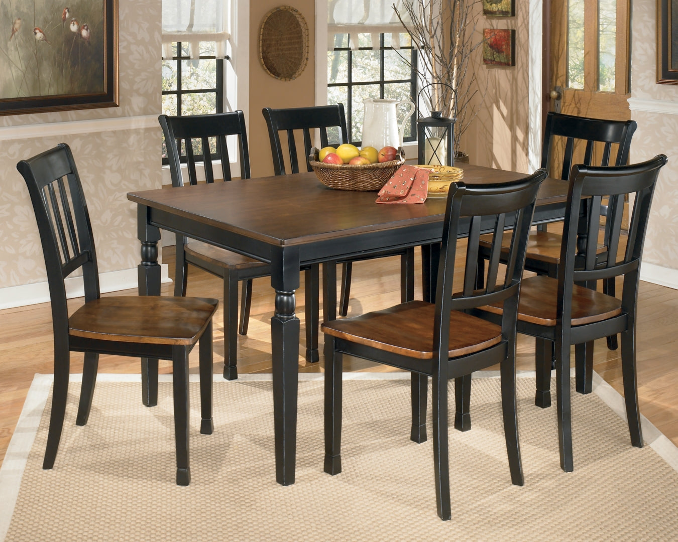 Owingsville Dining Table and 4 Chairs and Bench