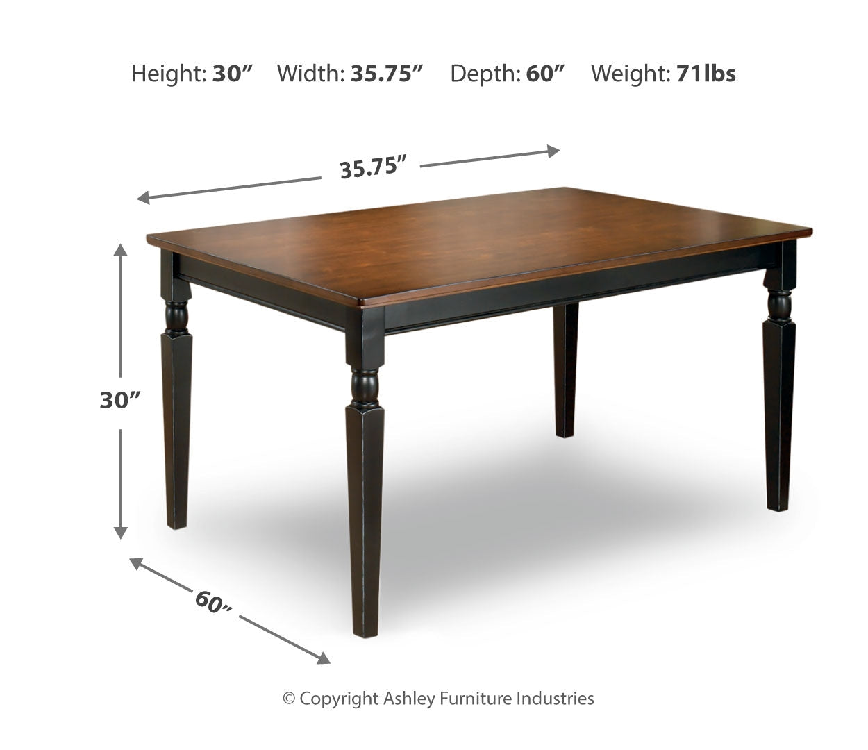 Owingsville Dining Table and 4 Chairs and Bench