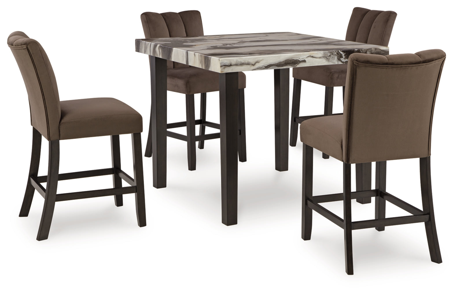 Jeshina Counter Height Table with 4 Stools