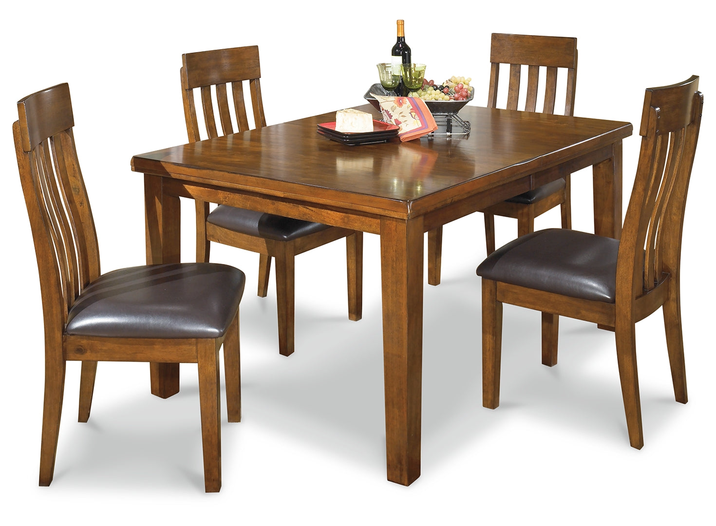 Ralene Dining Table and 4 Chairs and Bench