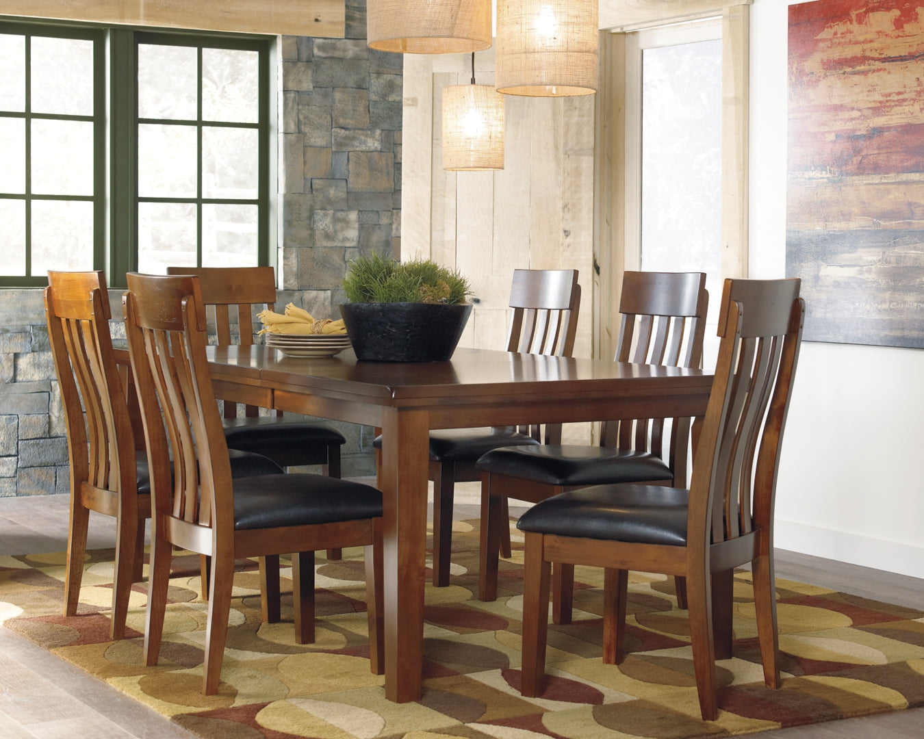 Ralene Dining Table and 4 Chairs and Bench