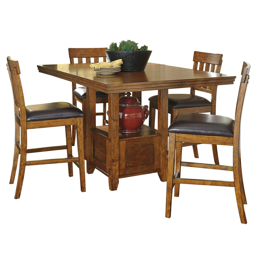 Ralene Dining Table and 4 Chairs and Bench