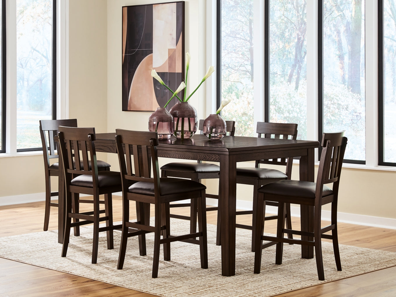 Haddigan Dining Set (Up to 8 Barstools)