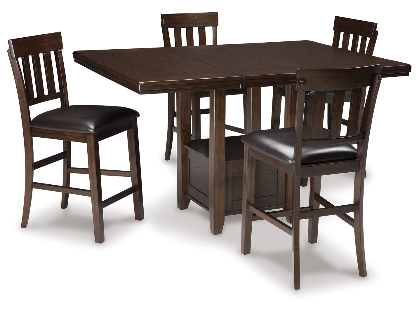 Haddigan Counter Height Dining Table and 4 Barstools