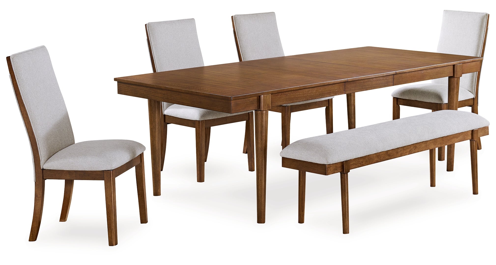 Lyncott Dining Table and 4 Chairs and Bench