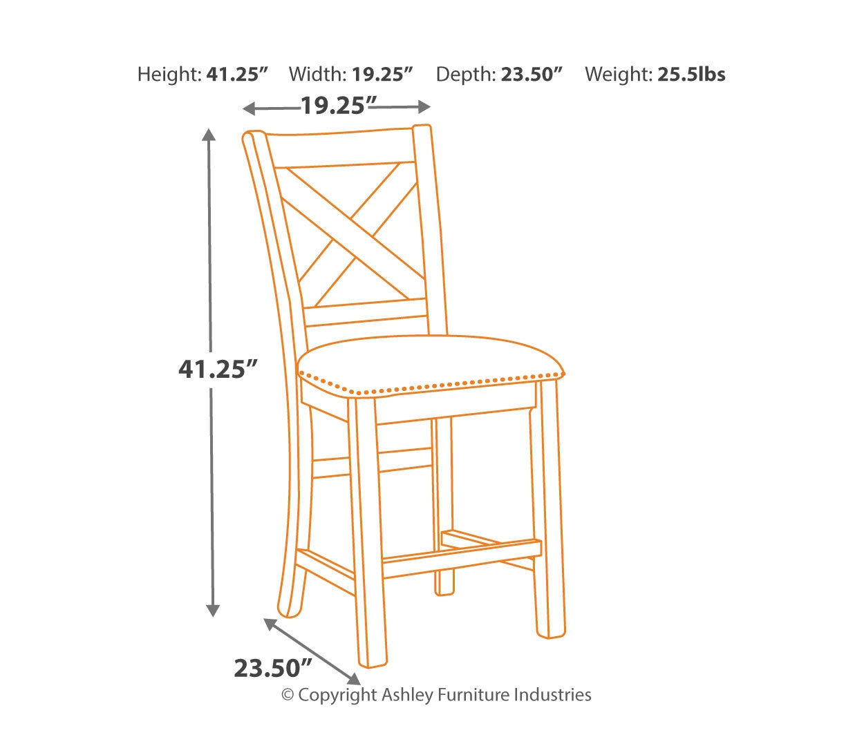 Moriville Counter Height Dining Table and 6 Barstools