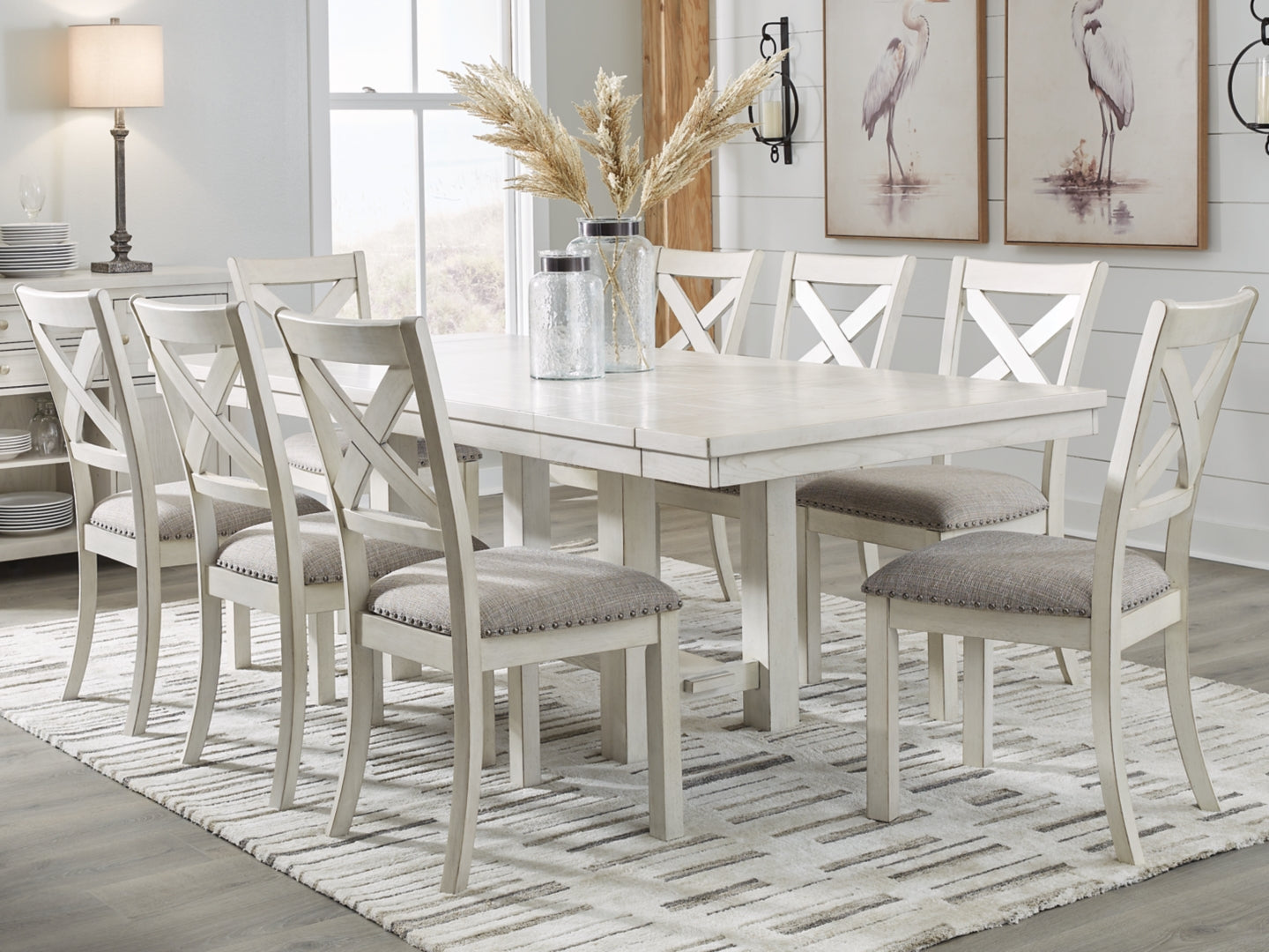 Robbinsdale Dining Table and 6 Chairs with Storage