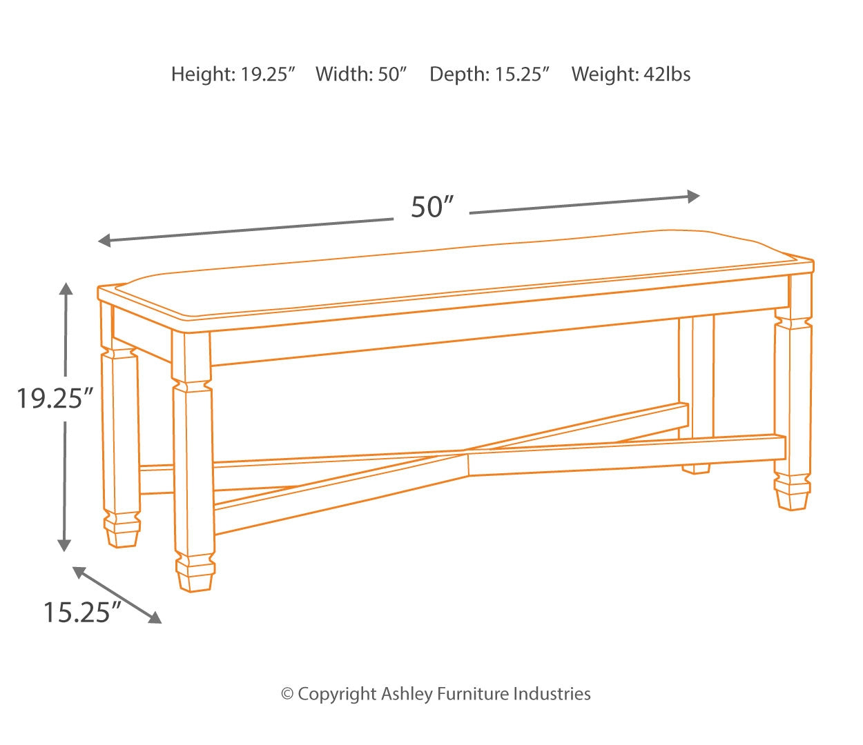 Tyler Creek Upholstered Bench