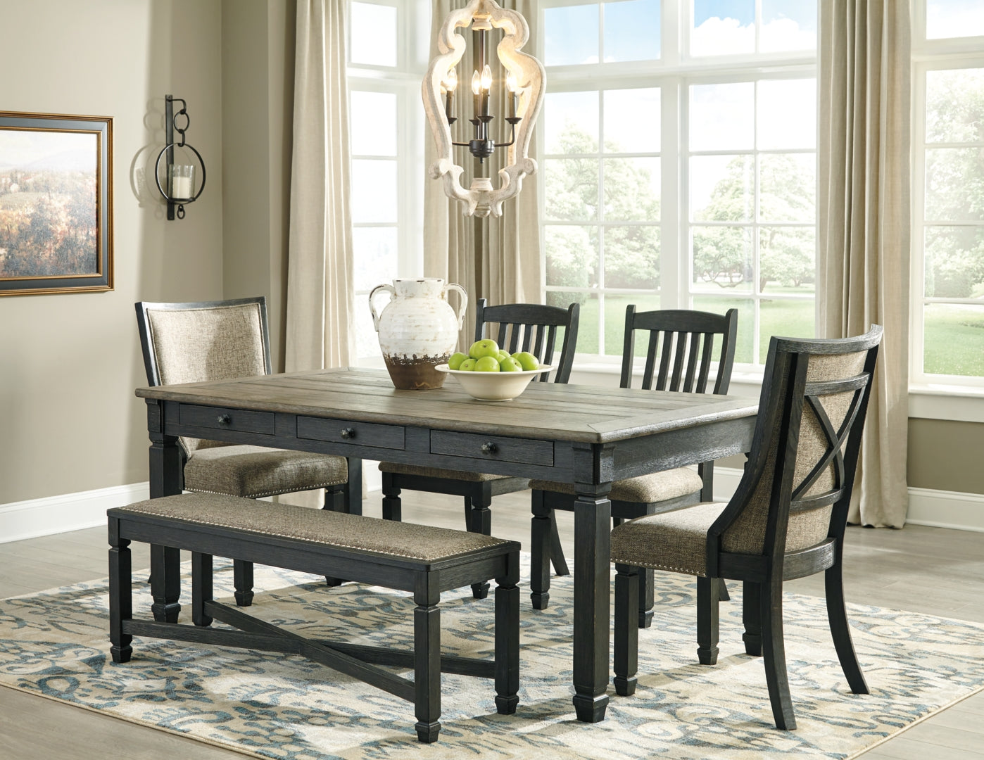 Tyler Creek Counter Height Dining Table and 6 Barstools