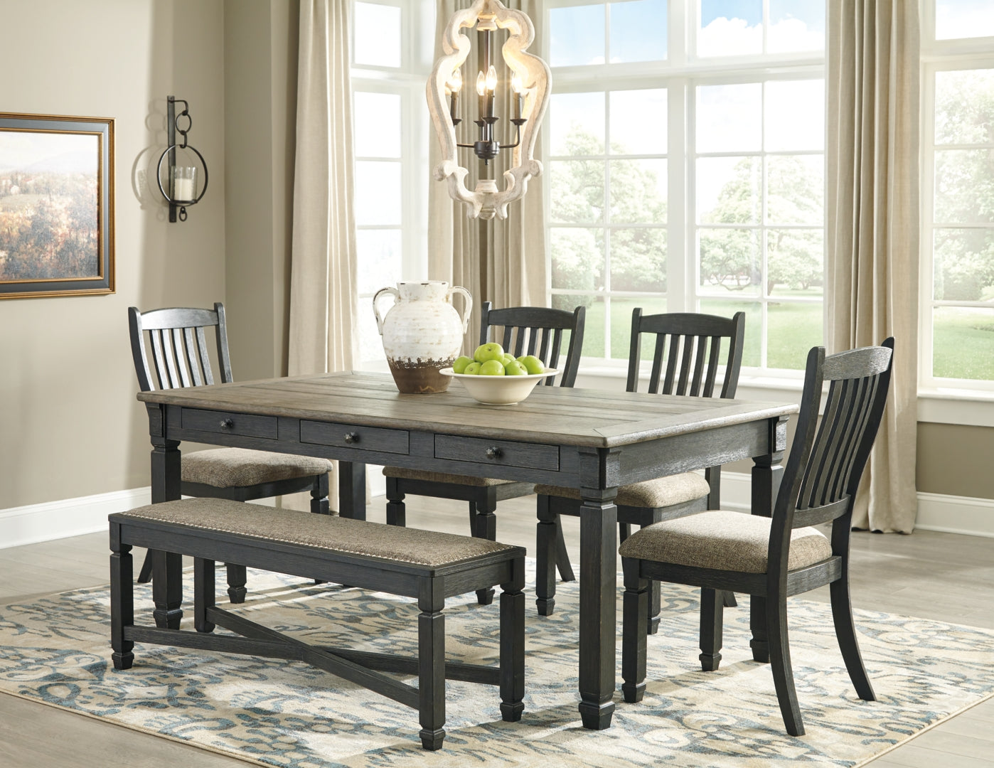 Tyler Creek Counter Height Dining Table and 6 Barstools