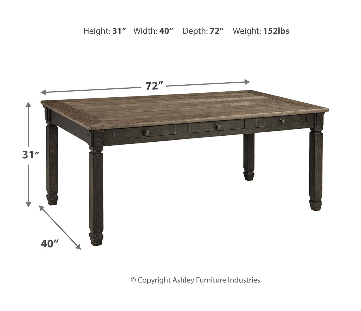 Tyler Creek Counter Height Dining Table and 6 Barstools