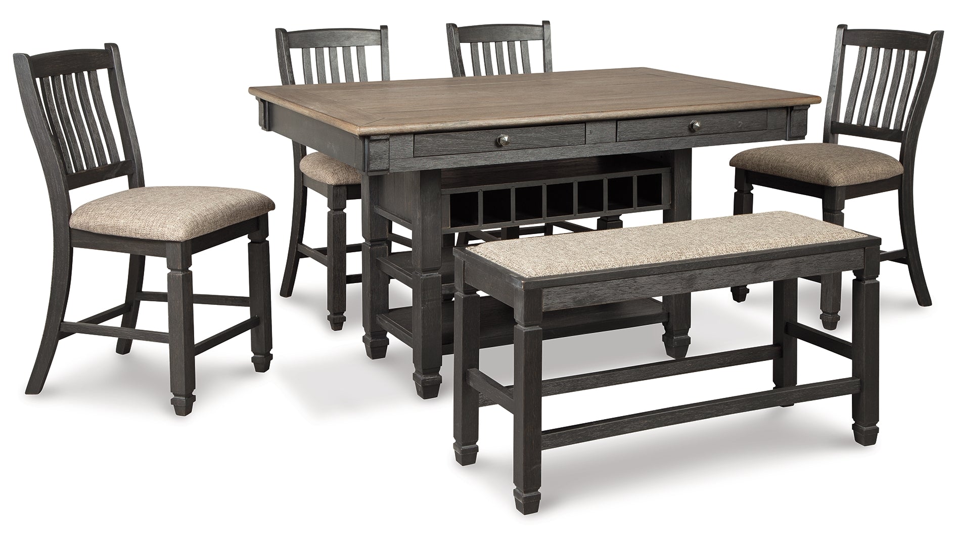 Tyler Creek Counter Height Dining Table and 6 Barstools