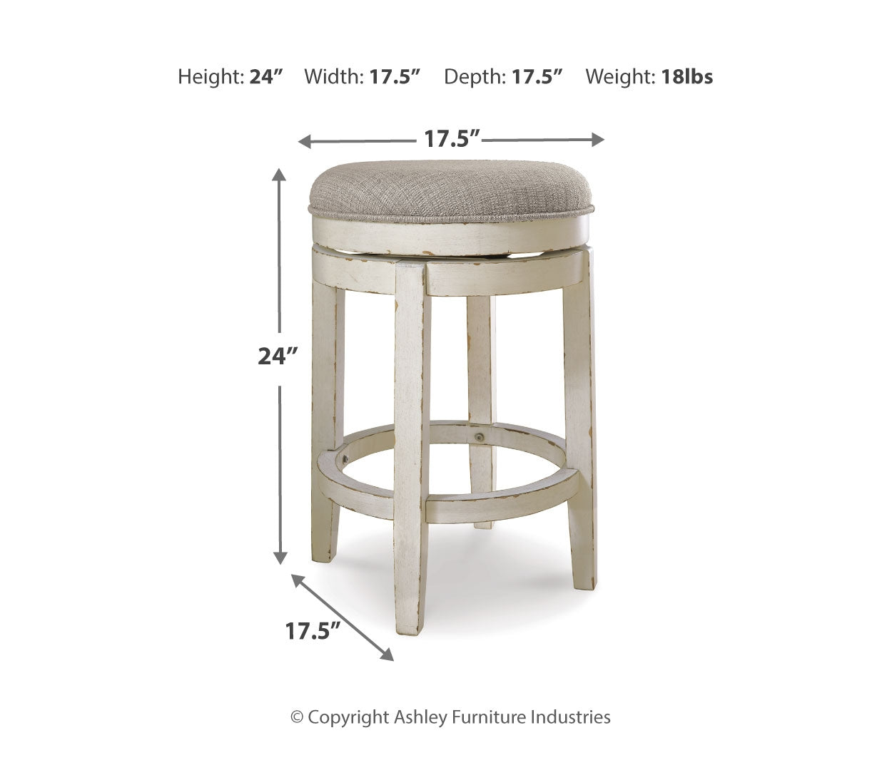 Realyn UPH Swivel Stool (1/CN)