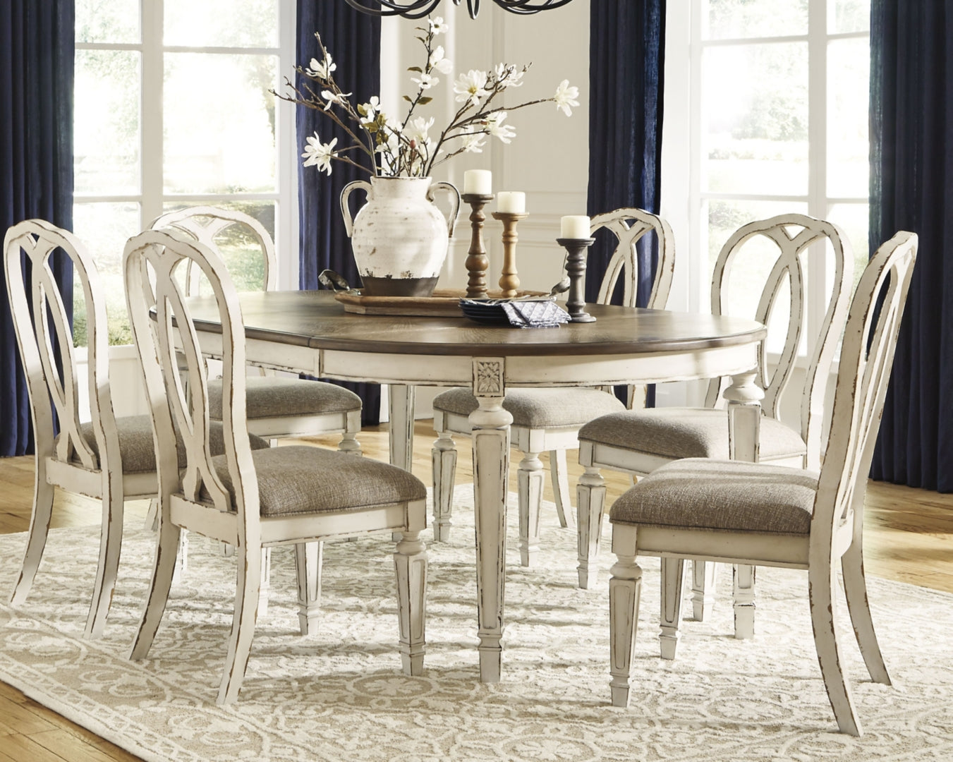 Realyn Dining Table and 4 Chairs