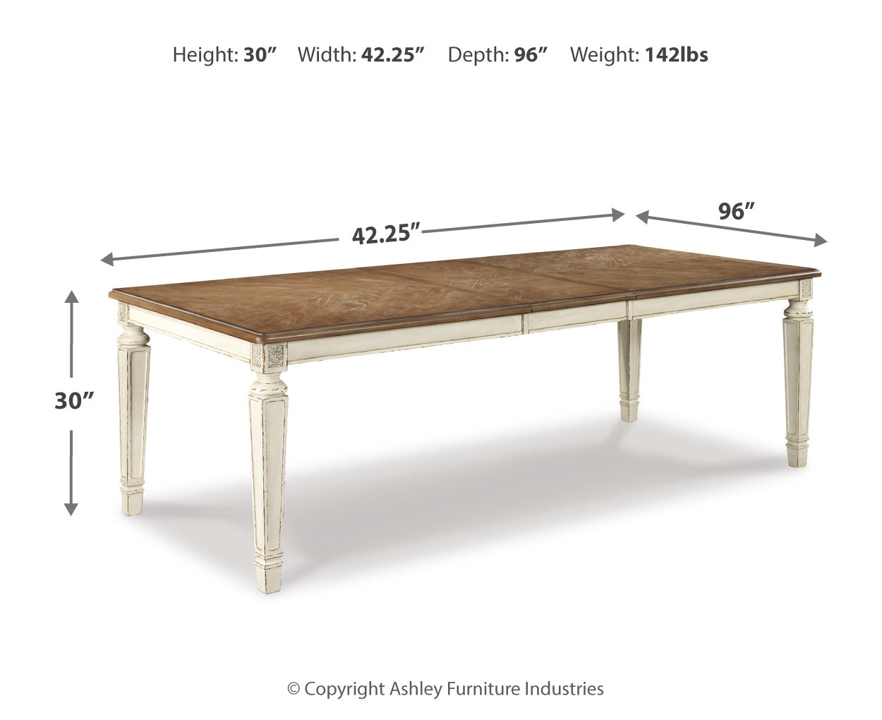 Realyn RECT Dining Room Extension Table