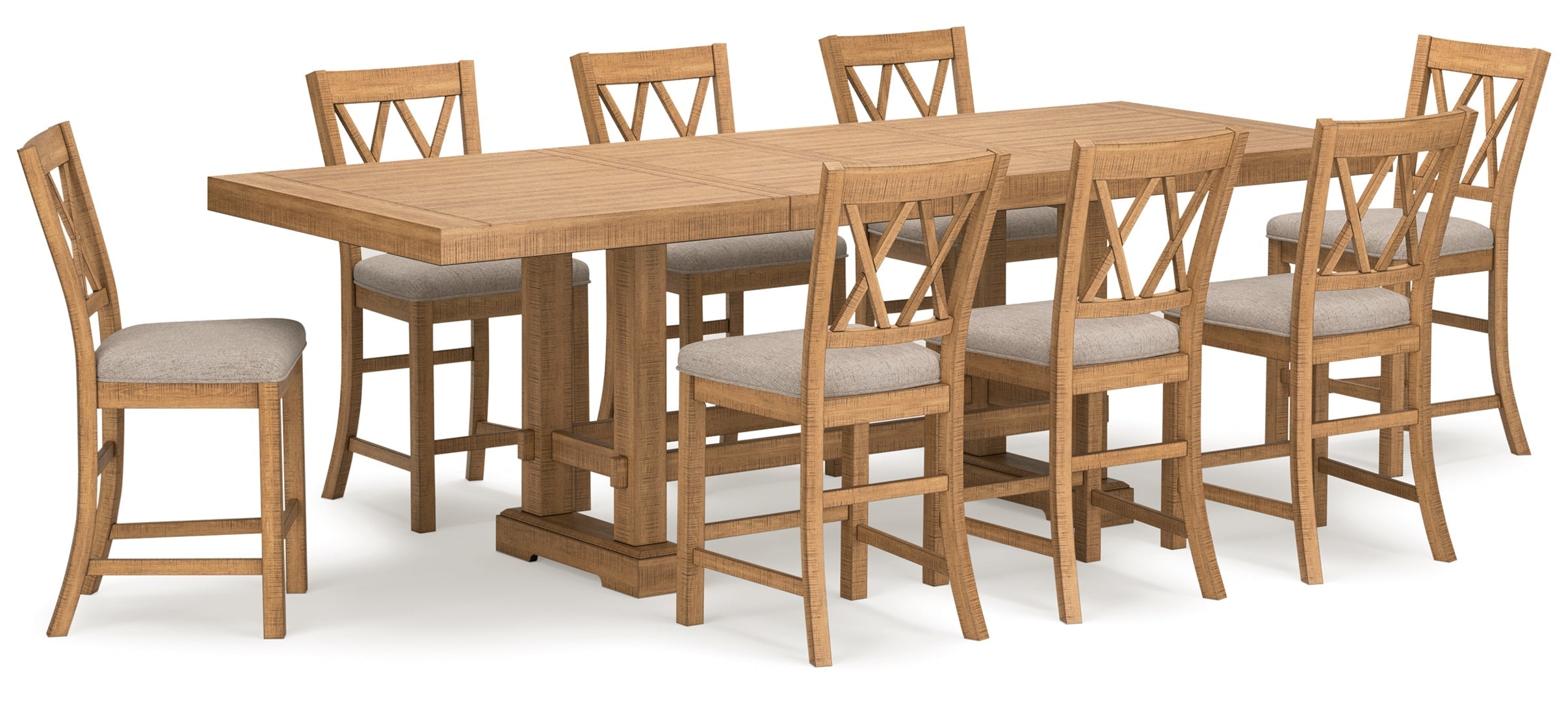 Havonplane Counter Height Dining Table and 8 Barstools