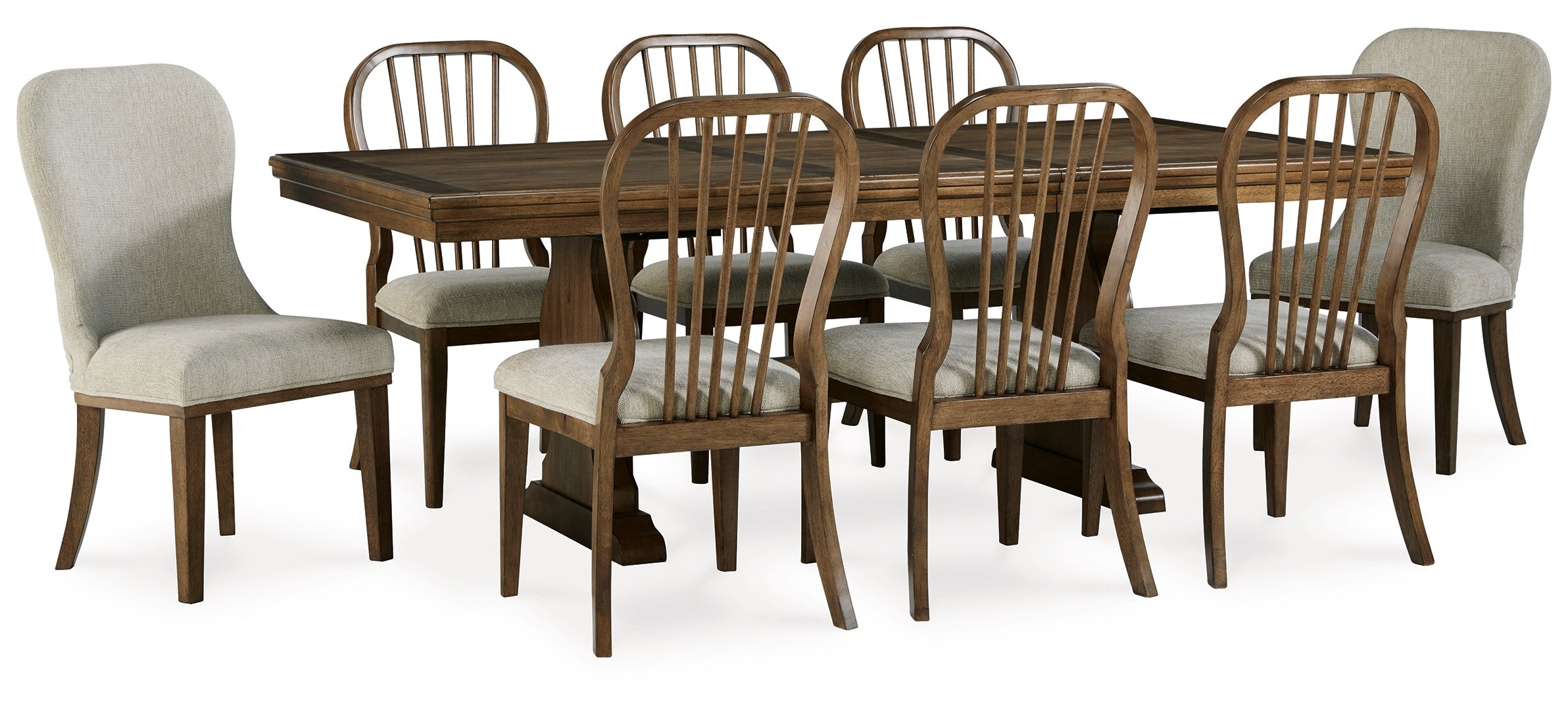 Sturlayne Dining Table and 6 Chairs with Storage