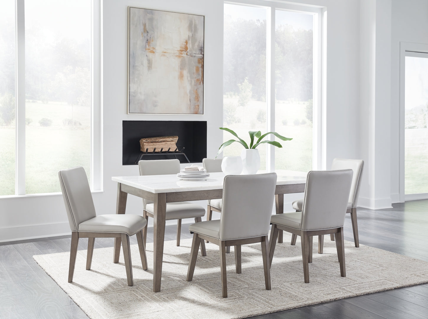 Loyaska Dining Table and 8 Chairs