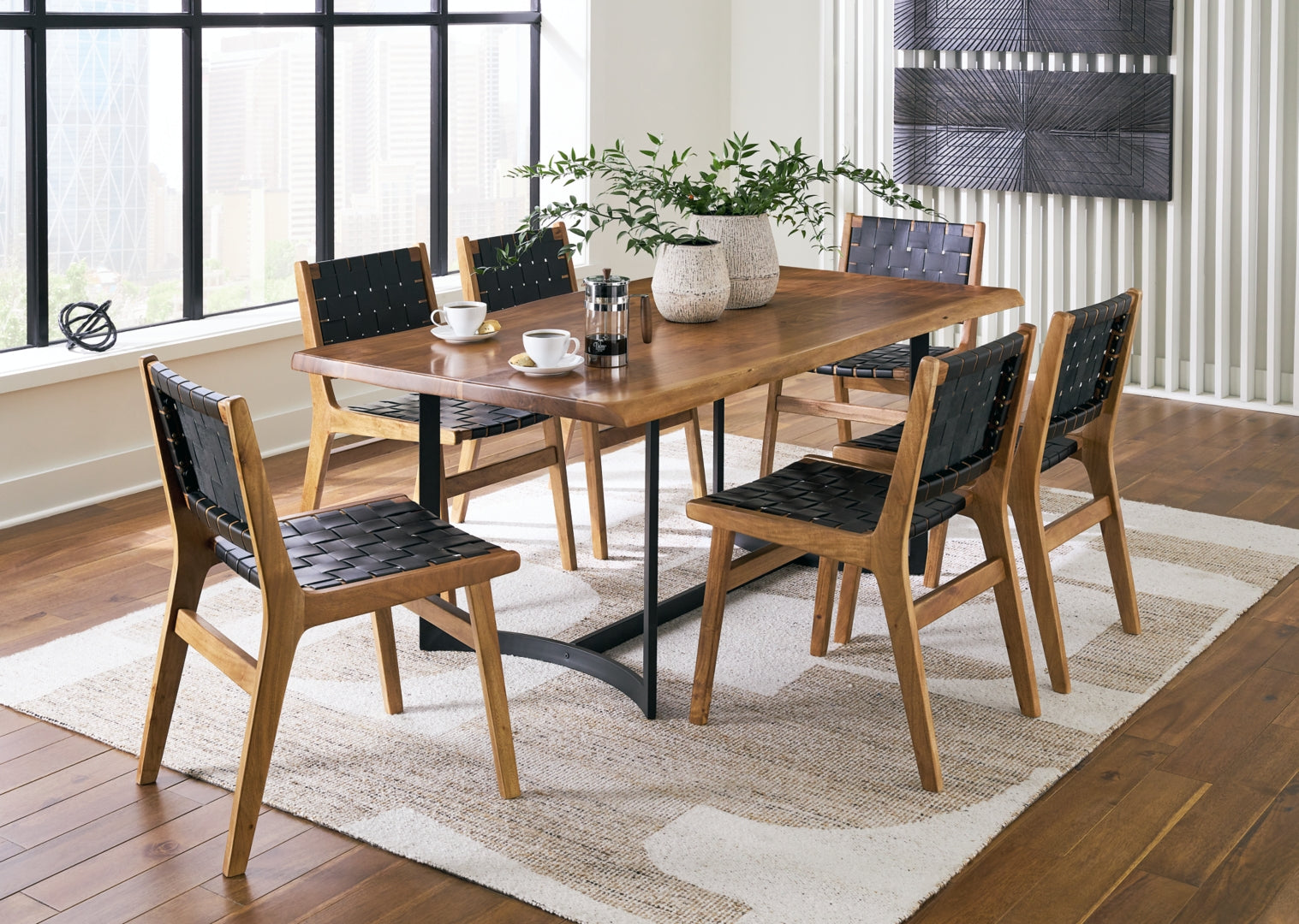 Fortmaine Dining Table and 4 Chairs