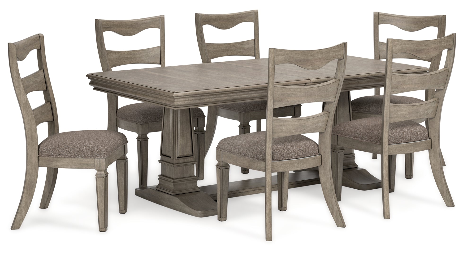 Lexorne Dining Table and 4 Chairs and Bench with Storage