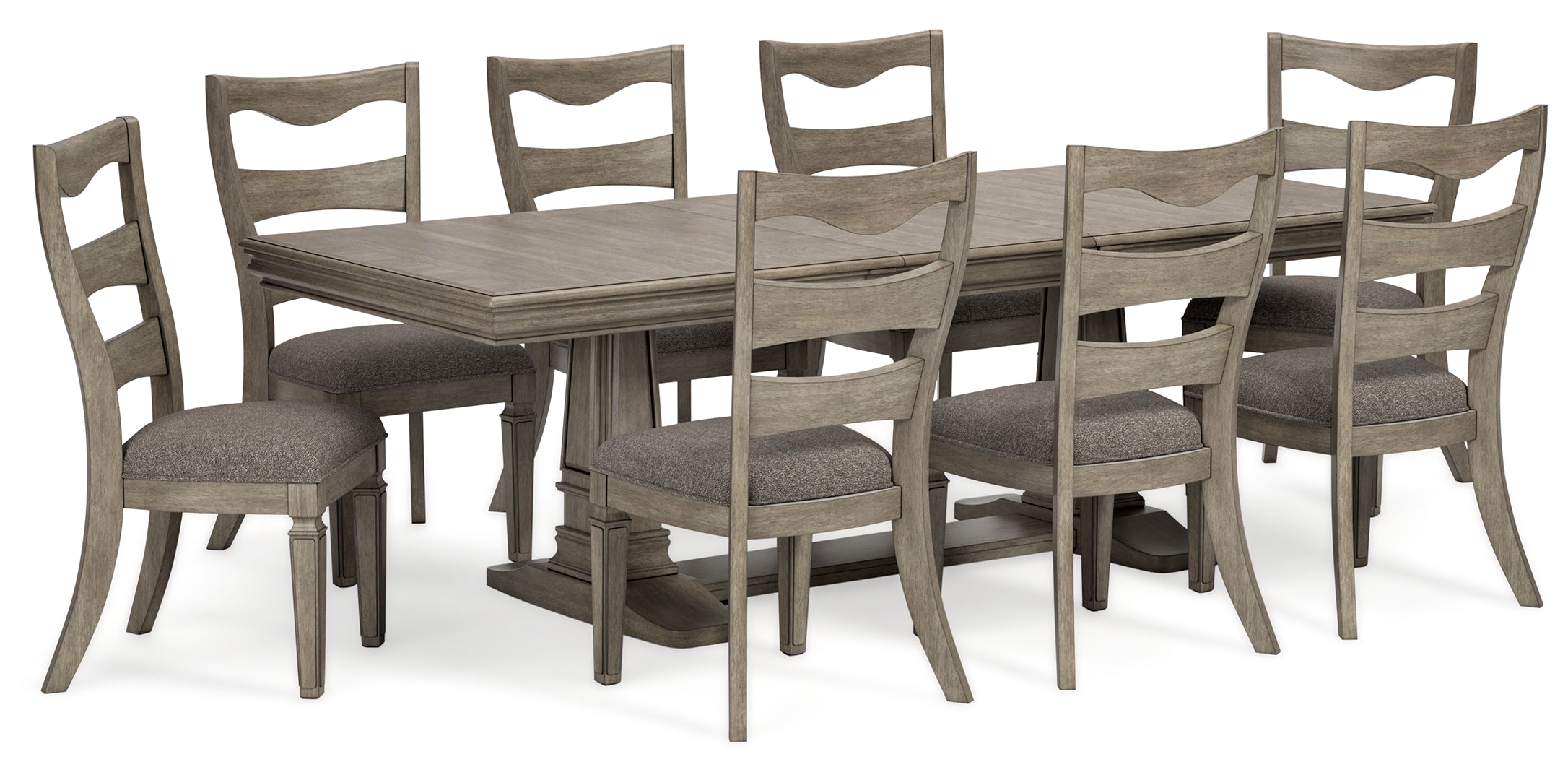 Lexorne Dining Table and 4 Chairs and Bench with Storage