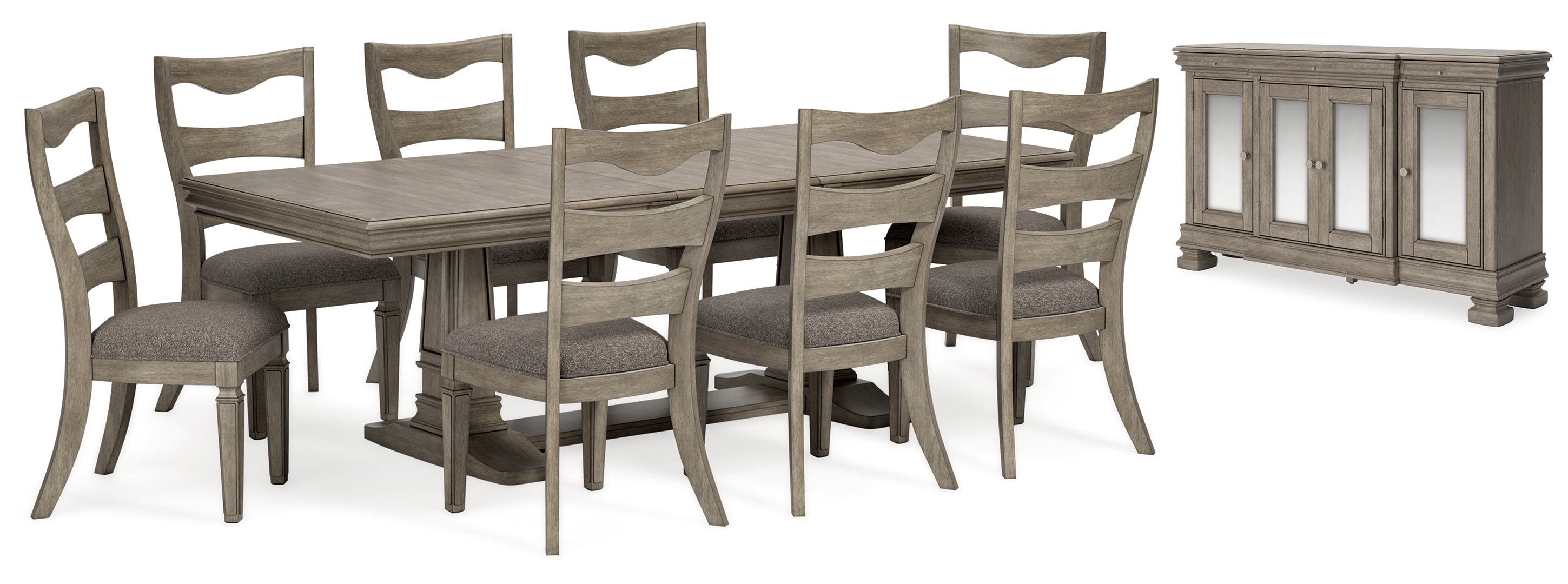 Lexorne Dining Table and 4 Chairs and Bench with Storage