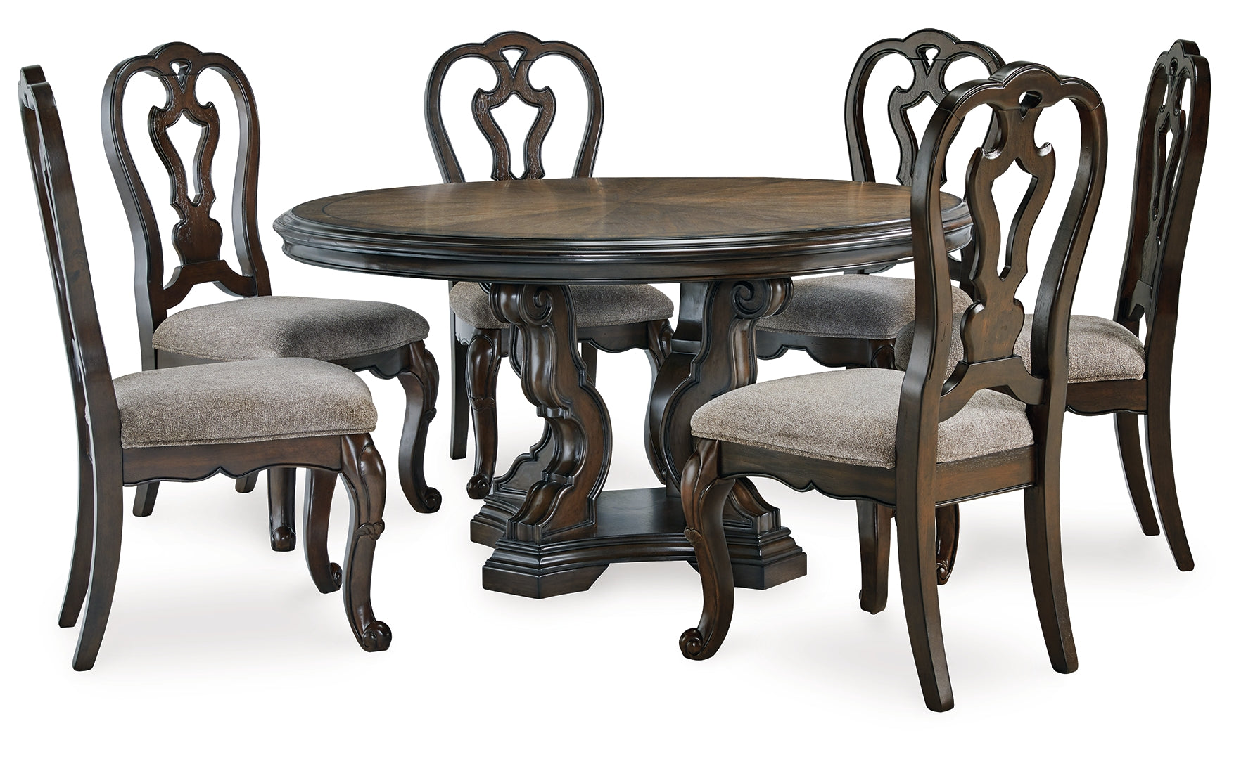 Maylee Dining Table and 6 Chairs with Storage