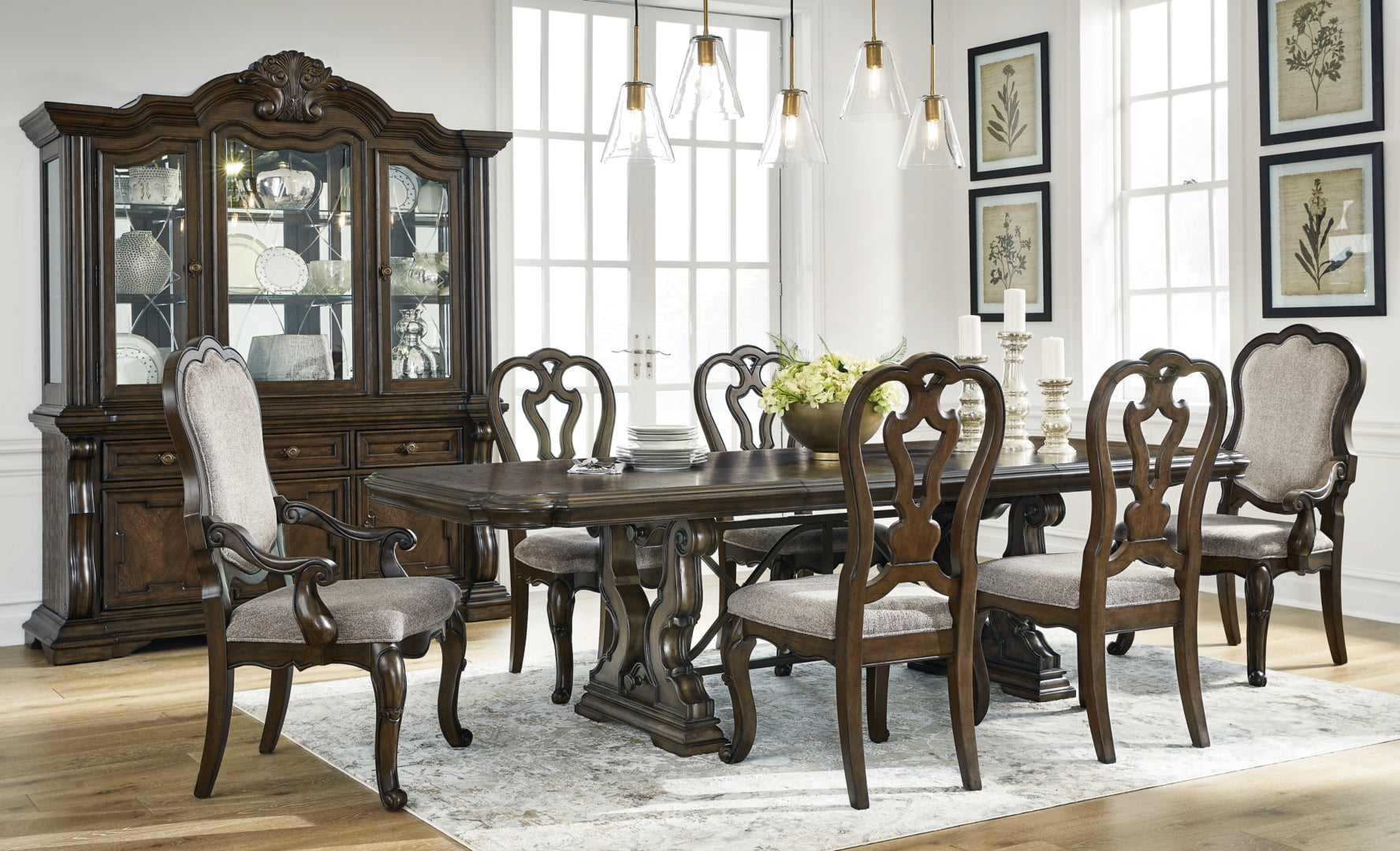 Maylee Dining Table and 4 Chairs with Storage