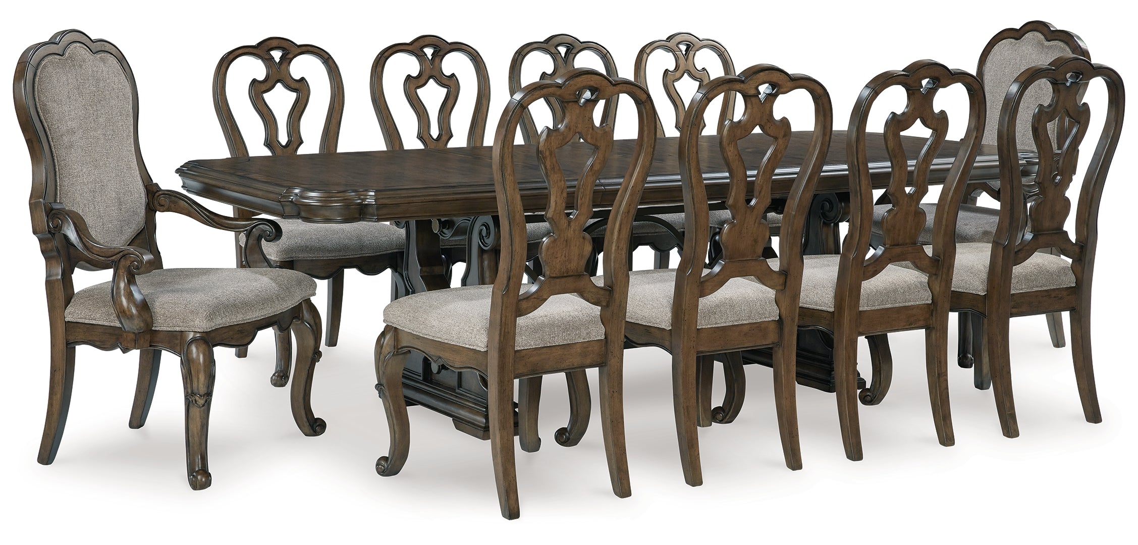 Maylee Dining Table and 10 Chairs with Storage