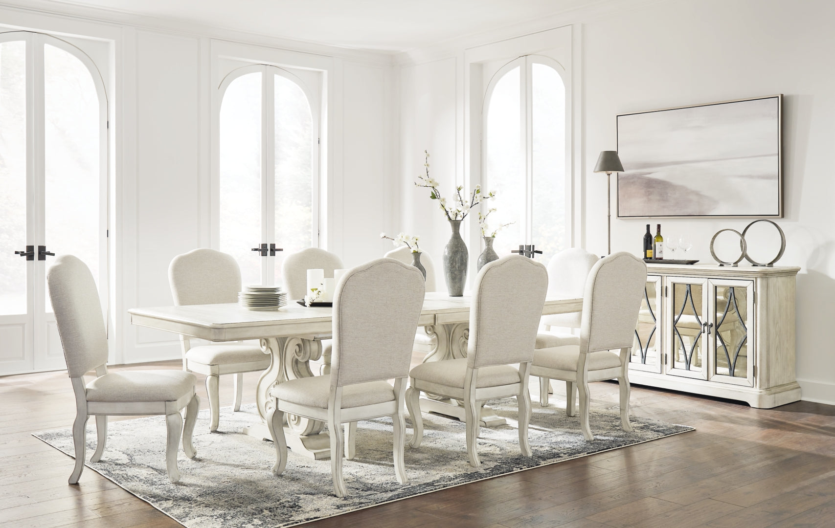 Arlendyne Dining Table and 4 Chairs with Storage