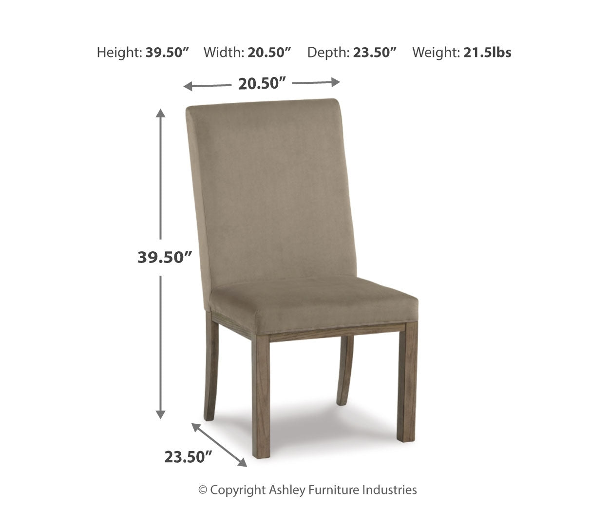 Chrestner Dining UPH Side Chair (2/CN)